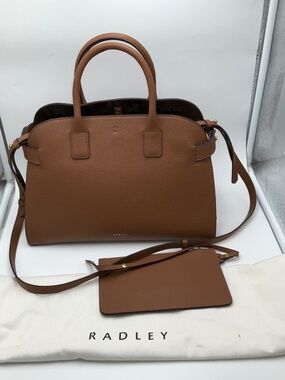 🐼💦 Radley London 🐼💦 Rathbone Leather Open Top Grab Tote Bag Handbag 🐼GB51o2